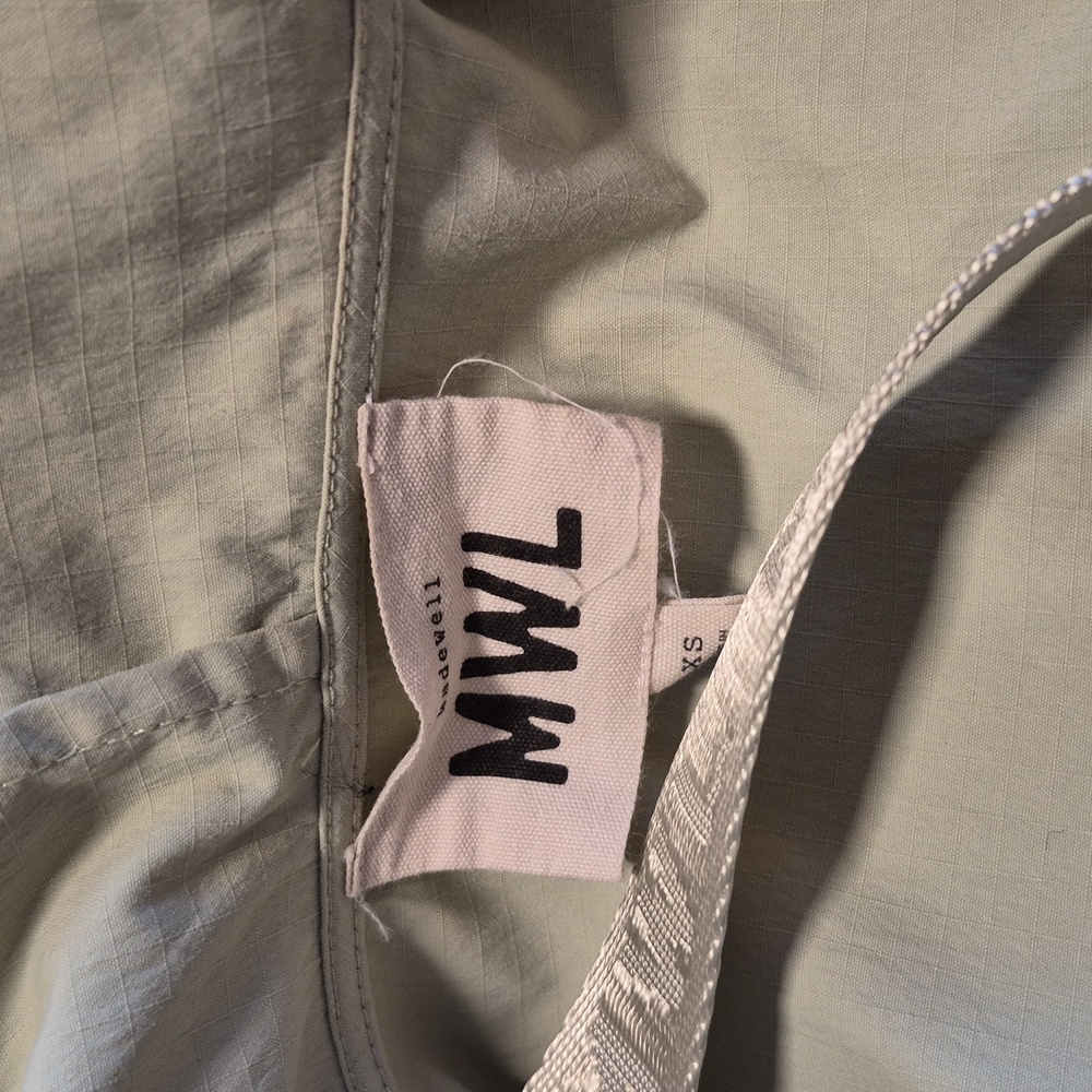 MADEWELL Hooded Packable Cropped Hooded Utility Jacket Sage Green XS - Picture 7 of 7
